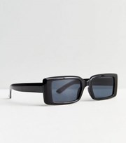 New Look Black Rectangle Frame Sunglasses